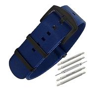 masar 20mm Premium NATO Blue Black - Men's - Watch Straps Nylon Universel 20 mm