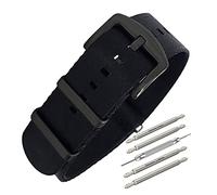 masar 20mm Premium NATO Full Black - Universal - Watch Straps, Bands 20 Buckle Black