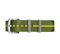 masar 20mm Premium NATO Green Yellow - Seat Belt Watch Strap for Men, High End Soft Quality Nylon Watch Bands with Heavy Duty Brushed Buckle