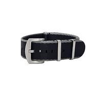 masar 20mm Premium NATO Grey Black - Men's Watch Strap Band Bracelet - Universal