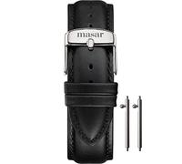masar 22mm Premium Black - Universal Genuine Leather Watch Strap Quick Release