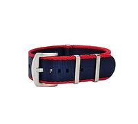 masar 22mm Premium NATO Blue Night - Red - Nylon Watch Strap Band - Universal