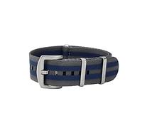 masar 22mm Premium NATO Gray Dark Blue - Watch Strap - Universal 22 mm Satin