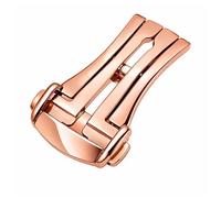 Masar Folding Buckle with Pin - Watch Strap Clasp with Holes - Stainless Steel - Max Thickness 3 mm - 1 Piece, Rose Gold, 18mm