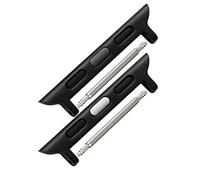masar - Watch Strap Adapter Kit for Apple Watch 1,2,3,4,5,6,7,8,9,10, SE, Ultra1 and 2 - 38/40/41mm or 42/44/45/49mm - Bands from 14mm to 24mm - Beware of Sense, Black, Watch 38/40/41mm Band 18mm