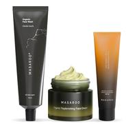 Masaroo: The Glow And Protect Set - Organic Face Wash, Face Cream And SPF 30 Sunscreen Set for Soft, Radiant, Protected Skin