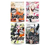 Masashi Kishimoto - Naruto Massiv Manga Set Band 9-12 - Originalserie auf Deutsch voller Ninja Action & Abenteuer Anime Bücher Bundle - Shonen Comic Sammelbandausgabe mit exklusivem Lesezeichen