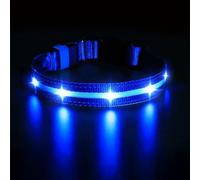 MASBRILL Light Dog Collar, Luminous Rechargeable Dog Collar, LED Collar for Small/Medium/Large Dogs, Adjustable Waterproof with 3 Lighting Modes for Night Walks