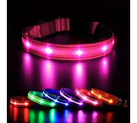 MASBRILL Light Up Dog Collar, Dog Collars Light for the Dark, Rechargeable LED Dogs Collar Waterproof 3 Glowing Modes, Adjustable Flashing Dog Collar for Small Medium Large Dogs Night Walking