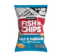 MASBurton's Fish 'n' Chips Lashings of Salt & Vinegar Flavour Baked Snacks 40g-Food