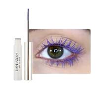 Mascara,5D Silk Fiber Eyelash Volume with Soft Brush, Lash Sensational Volumizing,Long-Lasting Waterproof No Smudge with False Lash Effect(Violet）