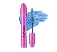 Mascara,5D Silk Fiber Eyelash Volume with Soft Brush, Lash Sensational Volumizing,Long-Lasting Waterproof No Smudge with False Lash Effect(CBlue）