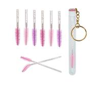 Mascara Applicator WAND Brush Eyebrow Mascara Wand Eyelash Brush (1 Mascara Storage Keyring + 20 Wands)