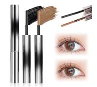 Mascara Black and Brown, 2025 New Makeup Super Lash Building Defines, Ultra Volumising Separated Lashes, Mascara Smudge-Proof Flake-Free Clump-Free for Sensitive Eyes (Black, Brown)