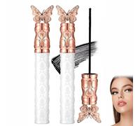 Mascara Black Eyelash Mascara Primer Thick & Curled & Long Lasting for Volumizing Lengthening Defining Waterproof 3D Curling Multiplying Eyelashes Woman Make Up(2pcs)