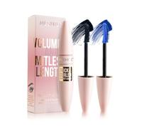 Mascara Colorful Volume and Length, 4D Silk Fiber Mascara, Lengthening and Thickening No Clumping Mascara, Long Thick Smudge- Proof Eyelashes (#1 Styling Base + #5 Blue, 2 Pcs)