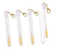 Mascara Eyebrow Brush Set 4pcs Eyelash Brush Keychain Lightweight Portable