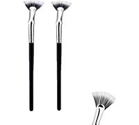 Mascara Fan Brush, Mascara Fan Brush for Lashes, Angled Fan Shaped Eyelash Brush, Folding Eyelash Eyebrow Brush for Natural Lifted Effects, Enhance Lower Lashes (2pcs)
