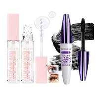 Mascara for Eyelashes, Waterproof and Long-Lasting Formula with Lash Primer, Bold Color with Lightweight Texture, Non-Clumping, Adds Volume and Length for Defined Lashes(Black)