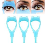 Mascara Shield Applicator Guard - 3-In-1 Eyelash Tool Set - Mascara Shield Applicator, Upper & Lower Lash Guard, Eyelash Comb - Professional Cosmetic Tool For Girls And Women (3Pcs Blue)