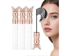 Mascara Waterproof, Thick, Curling, Long-Lasting Mas-cara, Sweat-Proof, Lengthening, Non-smudged,Fine Brush Black Mas-caras (3PCS)