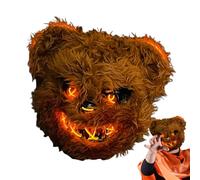 Maschera da orso luminosa - Copertura per viso con effetto horror e luce integrata, costume cosplay realistic per adult e ragazzi | Perfetta per Halloween carnival concerti solid tematiche
