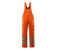 Mascot 00592-880-14 Lech Safe Arctic Quilted Lining Waterproof Class 2 Winter Bib and Brace, Size 2XL, Hi-Vis Orange