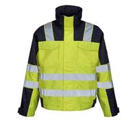 Mascot 05023-880-171 Genova Safe Image Quilted Lining Waterproof Class 2 Winter Jacket, Size 2XL, Hi-Vis Yellow/Navy