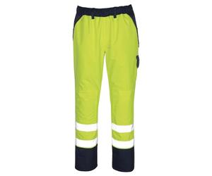 Mascot 07090-880-171 Linz Safe Image Waterproof Class 2 Over Trouser, Size 2XL, Hi-Vis Yellow/Navy