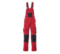 Mascot Workwear 12169 Unique Bib & Brace with kneepad pockets Red/ 28.5" 32"