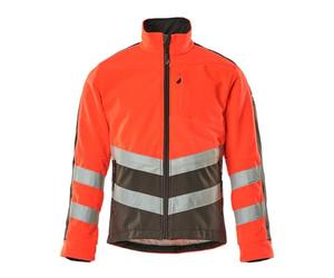 Mascot 15503-259-22218 Sheffield Safe Supreme Padded Lining Windproof and Water Repellent Class 2 Fleece Jacket, Size L, Hi-Vis Red/Dark Anthracite