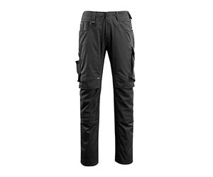 Mascot 16079-230-09 Lemberg Unique Extra Lightweight Trouser with Kneepad Pockets, Size 90C47, Black