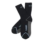 Mascot 50453-912-09 Manica Complete Moisture Wicking Socks, Size 44-483PC, Black, Pair, Pack of 3