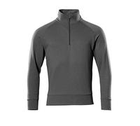 Mascot 50611-971-18 Nantes Crossover Modern Fit Sweatshirt with Half Zip, Size L, Dark Anthracite