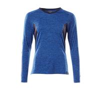 Mascot Accelerate Ladies Coolmax Long-Sleeved T-Shirt (Azure Blue/dark Navy) (Xx Large)