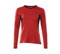 Mascot Accelerate Ladies Coolmax Long-Sleeved T-Shirt (Traffic Red/black) (Small)