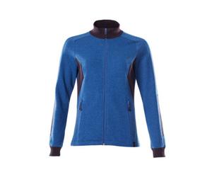 Mascot Accelerate Ladies Fit Zippered Sweatshirt (Azure Blue/dark Navy) (Medium)