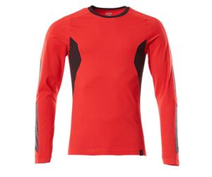 Mascot Accelerate Modern Fit Long-Sleeved T-Shirt (Traffic Red/black) (Large)