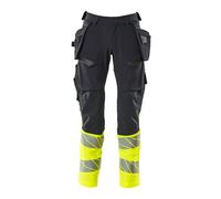 Mascot Accelerate Safe Trousers With Holster Pockets - Dark Navy/hi-Vis Yellow (33.5) (Leg Length - Regular)
