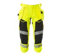 Mascot Accelerate Safe A3/4 Trousers With Holster Pockets - Hi-Vis Yellow/black (33.5) (Leg Length - Regular)