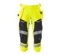 Mascot Accelerate Safe A3/4 Trousers With Holster Pockets - Hi-Vis Yellow/dark Navy (40.5) (Leg Length - Regular)