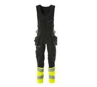 Mascot Accelerate Safe Bib & Brace Combi Suit (Black/hi-Vis Yellow) (32.5) (Leg Length - Regular)