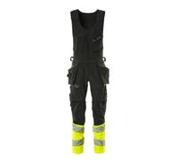 Mascot Accelerate Safe Bib & Brace Combi Suit (Black/hi-Vis Yellow) (42.5) (Leg Length - Regular)