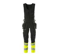 Mascot Accelerate Safe Bib & Brace Combi Suit (Black/hi-Vis Yellow) (48.5) (Leg Length - Regular)