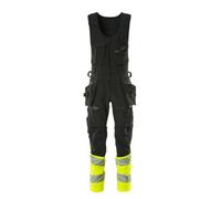Mascot Accelerate Safe Bib & Brace Combi Suit (Black/hi-Vis Yellow) (50.5) (Leg Length - Regular)