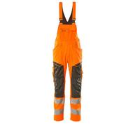 Mascot Accelerate Safe Bib & Brace With Kneepad Pockets - Hi-Vis Orange/dark Anthracite (30.5) (Leg Length - Regular)