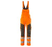 Mascot Accelerate Safe Bib & Brace With Kneepad Pockets - Hi-Vis Orange/dark Anthracite (38.5) (Leg Length - Short)