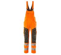 Mascot Accelerate Safe Bib & Brace With Kneepad Pockets - Hi-Vis Orange/dark Anthracite (40.5) (Leg Length - Regular)