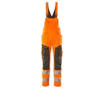 Mascot Accelerate Safe Bib & Brace With Kneepad Pockets - Hi-Vis Orange/dark Anthracite (40.5) (Leg Length - Long)