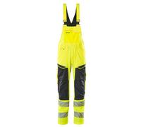 Mascot Accelerate Safe Bib & Brace With Kneepad Pockets - Hi-Vis Yellow/black (32.5) (Leg Length - Short)
